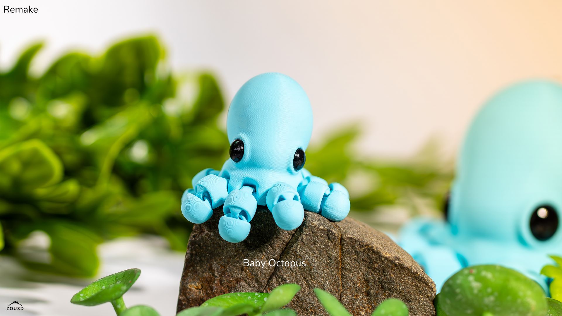 Baby Octopus Remake - 3D print figurica / privjesak