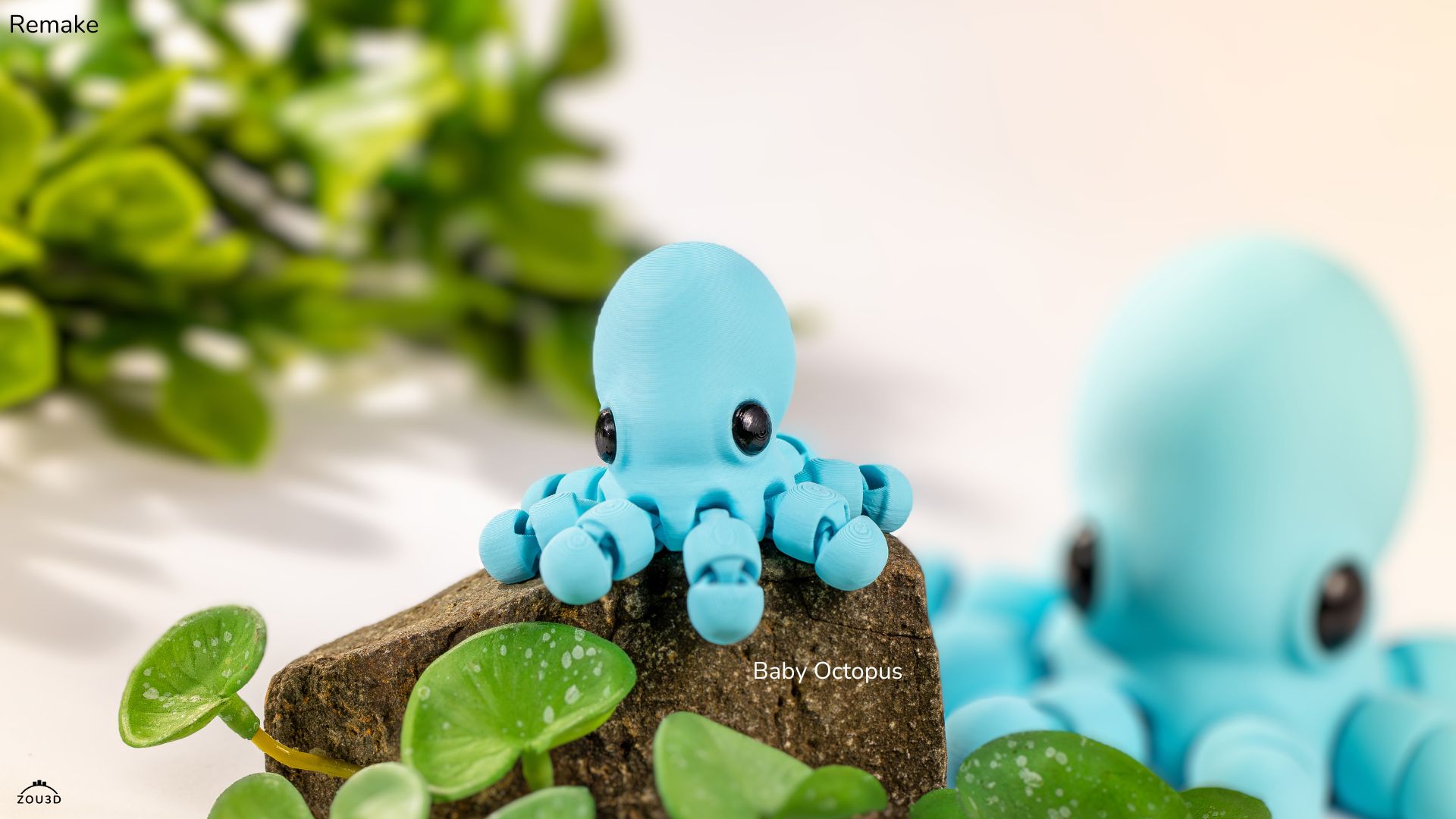 Baby Octopus Remake - 3D print figurica / privjesak - Slika 2