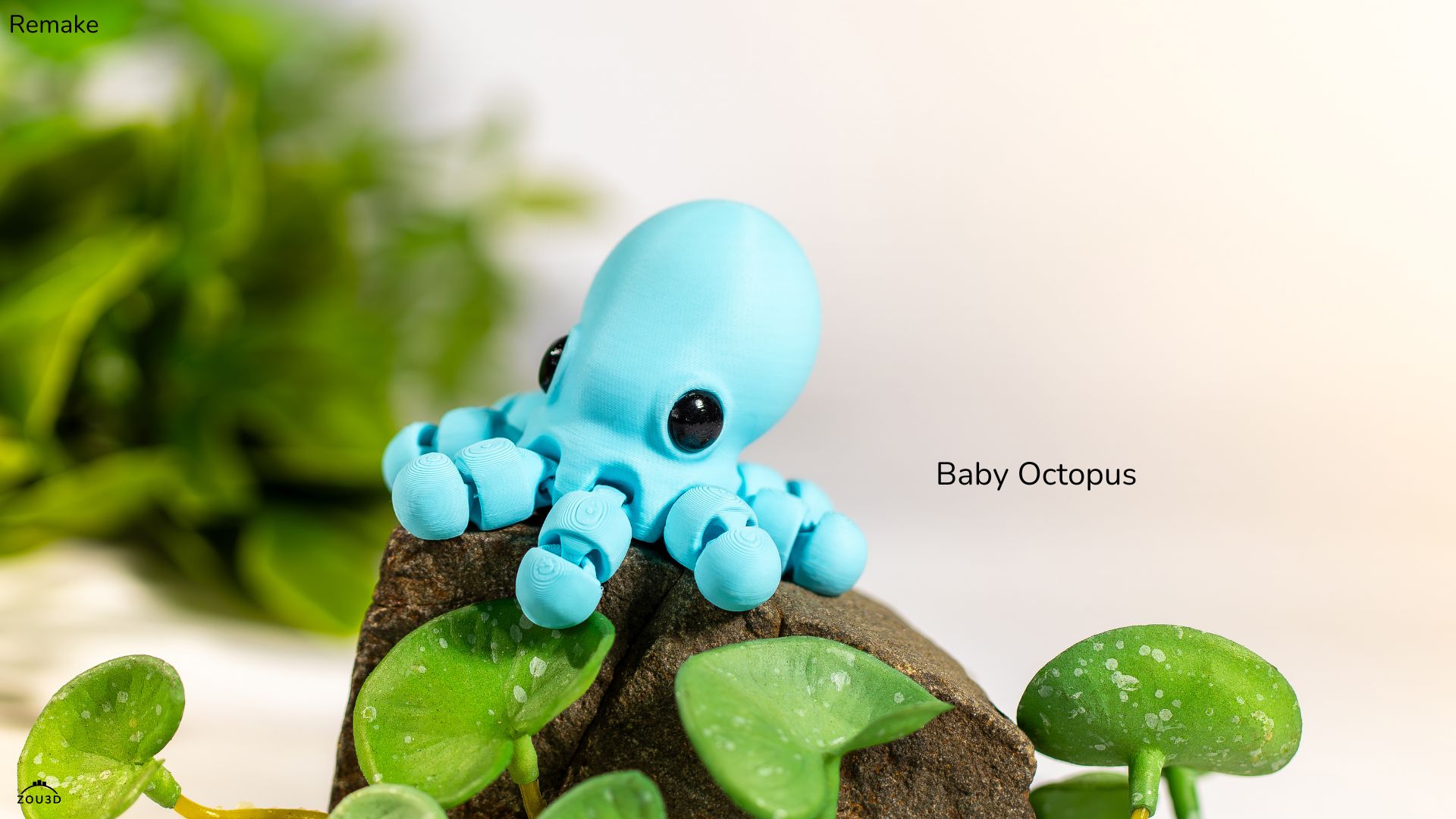 Baby Octopus Remake - 3D print figurica / privjesak - Slika 4