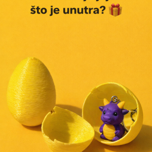 Iznenađenje jaje – 3D print jaje s figuricom / privjeskom
